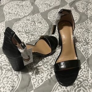 COASIS Women's Chunky Block Heels Open Toe Ankle Strap 3.5 Inch Heels